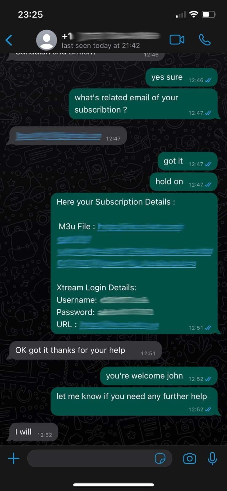 Positive experience with TV streaming service