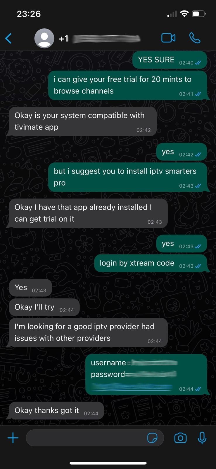 Positive experience with TV streaming service